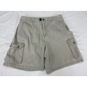 VTG Y2K Men Nike ACG cotton cargo khaki hiking utility outdoors 8" shorts, 32